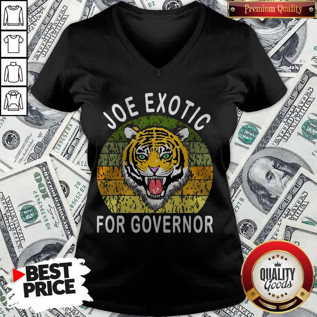Premium Joe Exotic For Governor Vintage Shirt Premium Joe Exotic For Governor Vintage V-neck