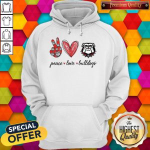Premium Peace Love Georgia Bulldogs Football Hoodie