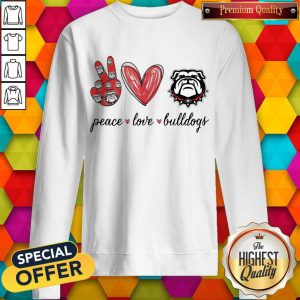 Premium Peace Love Georgia Bulldogs Football Sweatshirt
