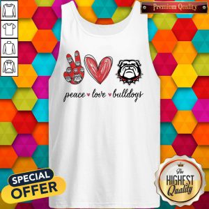 Premium Peace Love Georgia Bulldogs Football Tank Top