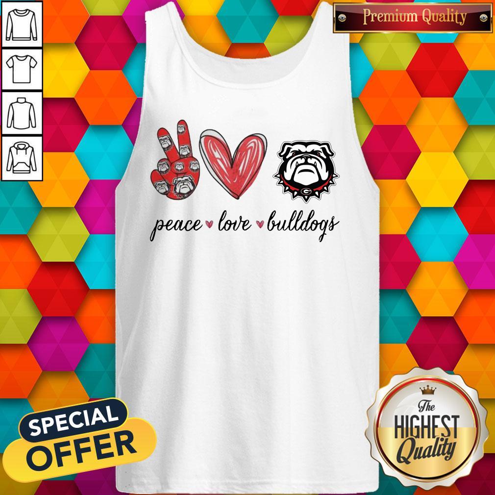 Premium Peace Love Georgia Bulldogs Football Shirt Premium Peace Love Georgia Bulldogs Football Tank Top