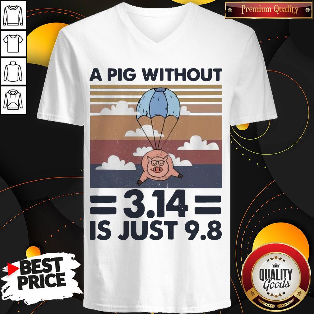 Pretty A Pig Without 314 Is Just 98 Vintage Shirt Pretty A Pig Without 314 Is Just 98 Vintage V-neck