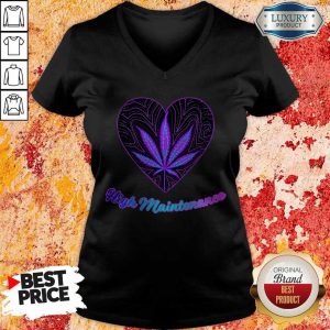 Pretty Heart High Maintenance Weed V-neck
