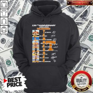 Top 130th Anniversary 1891 2021 Volunteers Team Signatures Hoodie
