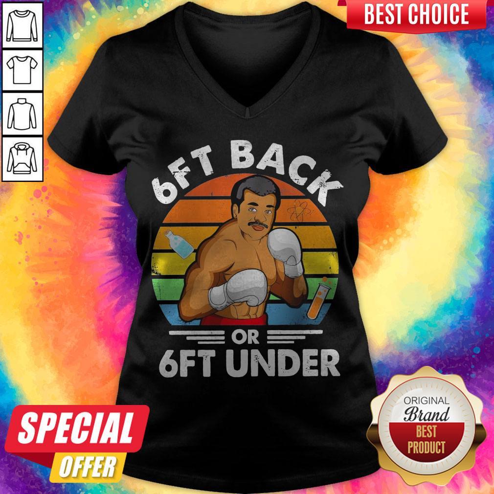 Top Neil Degrasse Tyson Caricature 6ft Back Or 6ft Under Vintage Shirt Top Neil Degrasse Tyson Caricature 6ft Back Or 6ft Under Vintage V-neck