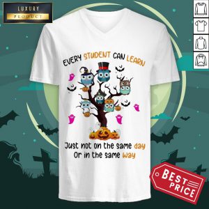 Owls Every Student Can Learn Just Not On The Same Day Or In The Some Way Halloween Tank Top