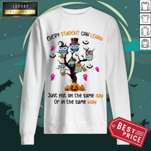 Owls Every Student Can Learn Just Not On The Same Day Or In The Some Way Halloween Sweatshirt