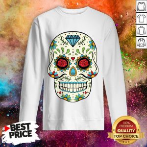 Day Of Dead Dia De Muertos Rose Sugar Skull In Mexican Sweatshirt