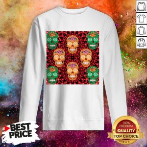 Day Of The Dead Dia De Los Muertos Sugar Skulls On Halloween Sweatshirt