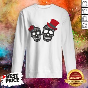 Day Of The Dead Dia De Muertos Sugar Skulls Couple Sweatshirt