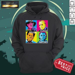 Halloween Horror Characters Savage Classy Bougie Ratchet Art Hoodie
