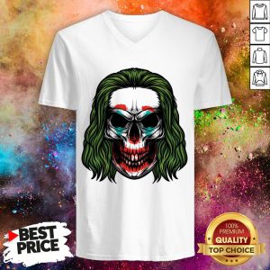 Joker Clown Skull Day Of Dead Muertos V-neck