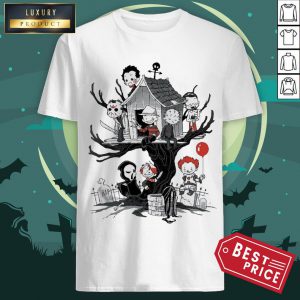 Maniac Park Horror Character Theme Park Tree Halloween Shirt
