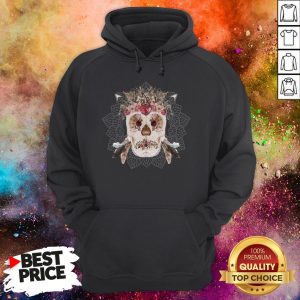 Native American Inspired Sugar Skulls Mandala Flowers Day Dead Hoodie