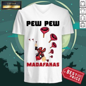 Official Baby Yoda Deadpool Pew Pew Madafakas V-neck