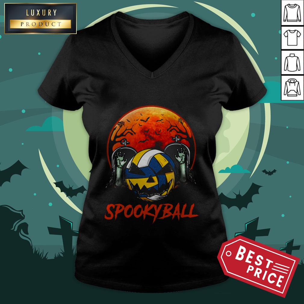 Sookyball Sunset Tomb Ghost Halloween Shirt Sookyball Sunset Tomb Ghost Halloween V-neck