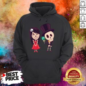 Spooky Halloween Day Of The Dead Skeleton Couple Hoodie