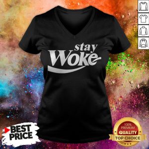 Stay Woke Coke Coffee V-neck