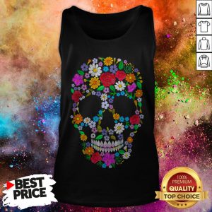 Sugar Skull Flower Day Of The Dead Tank Top