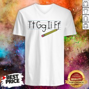Teacher Tt Gg Ii Ff Pencil V-neck