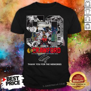 50 Corey Crawford Chicago Blackhawks 2005 06 2007 2020 Thank You For The Memories Signature Shirt - Design By T-shirtbear.com
