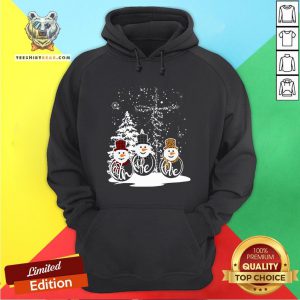 Pretty Three Snowman Merry Christmas Hoodie - Design By T-shirtbear.com