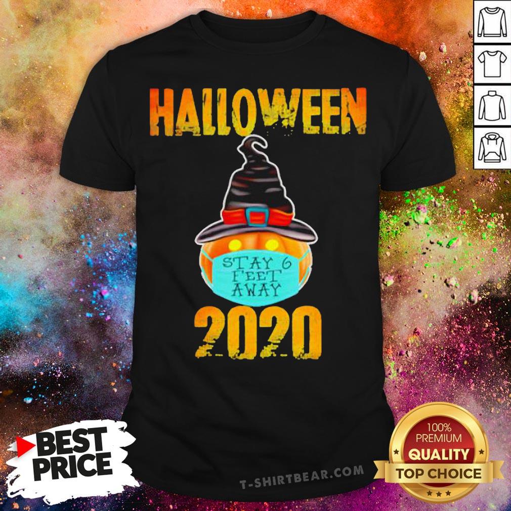 Pumpkin Wearing Mask Stay 6 Feet Away Halloween 2020 Shirt Pumpkin Wearing Mask Stay 6 Feet Away Halloween 2020 Shirt - Design By T-shirtbear.com
