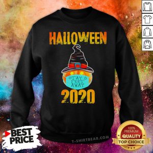 Pumpkin Wearing Mask Stay 6 Feet Away Halloween 2020 Sweatshirt - Design By T-shirtbear.com