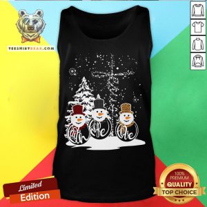 Pretty Three Snowman Merry Christmas Tank Top - Design By T-shirtbear.com