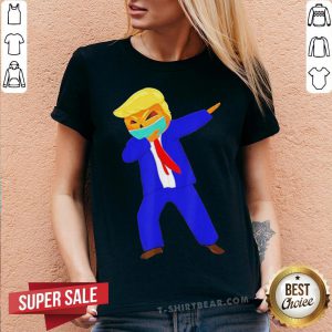 Cute Trumpkin Mask Donald Trump Halloween V-neck - Design By T-shirtbear.com