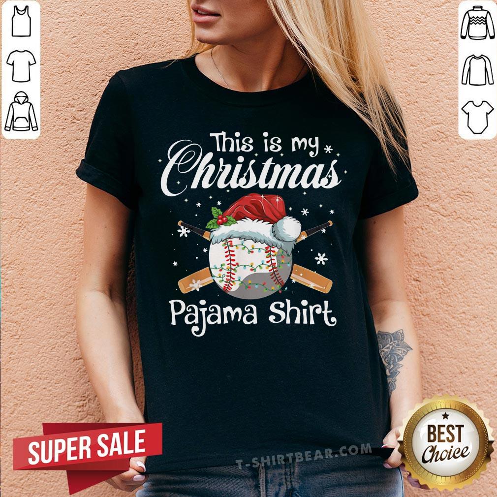 Cute This Is My Christmas Baseball Pajama V-neck - Design By T-shirtbear.com Cute This Is My Christmas Baseball Pajama V-neck - Design By T-shirtbear.com