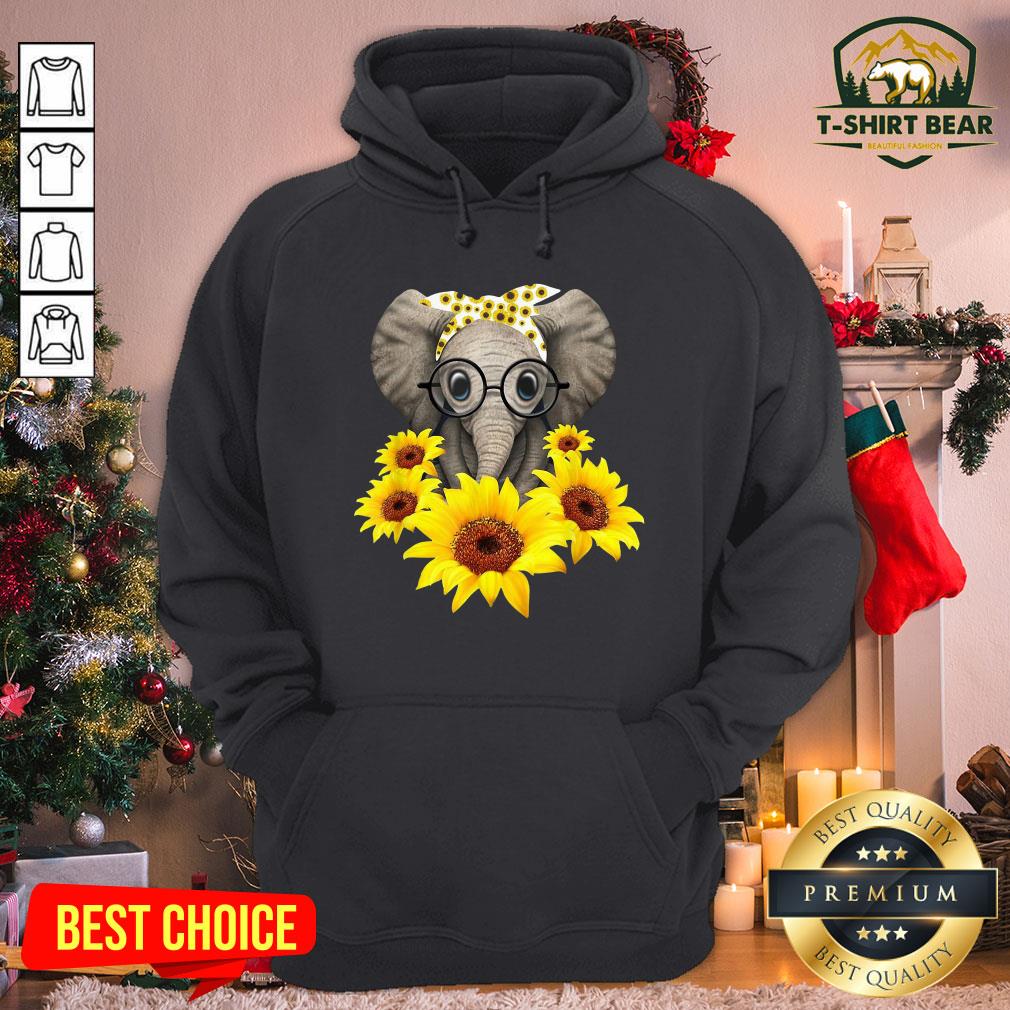 Pretty Elephant Love Sunflower Hoodie - Design By T-shirtbear.com Pretty Elephant Love Sunflower Hoodie - Design By T-shirtbear.com
