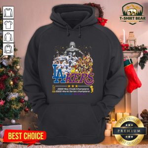 Hot Los Angeles Legend LA Laker And LA Dodgers 2020 NBA Finals Champions 2020 World Series Champion Hoodie - Design By T-shirtbear.com