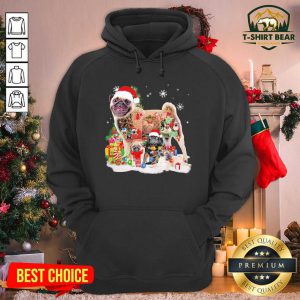 Pugs Hat Santa Happy Merry Christmas 2020 Hoodie - Design by T-shirtBear.com