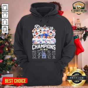 Top Los Angeles Dodgers World Series Champions MLB 2020 Signatures Hoodie - Design By T-shirtbear.com