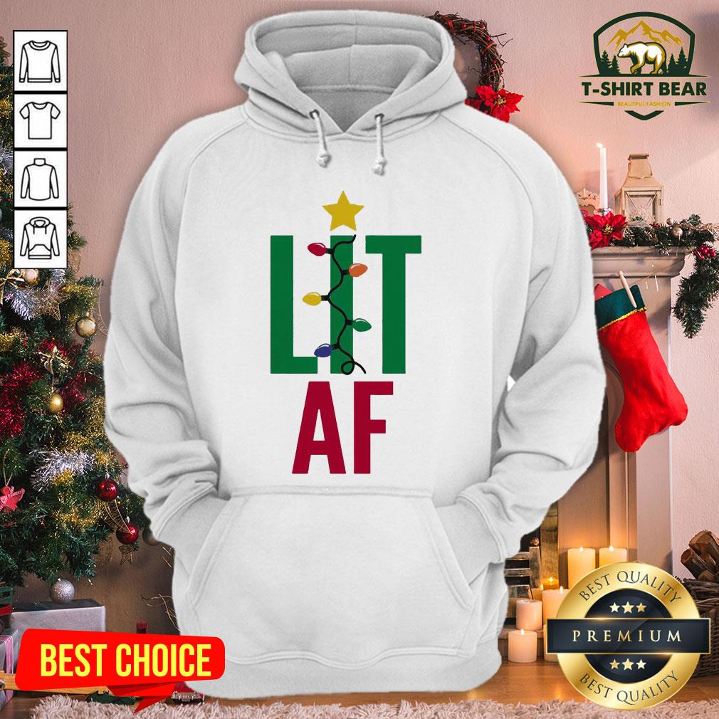 Hot Lit Af Light Christmas Hoodie - Design By T-shirtbear.com Hot Lit Af Light Christmas Hoodie - Design By T-shirtbear.com