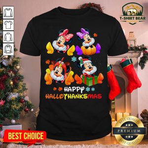 Hot Minnie Mouse Happy Hallothanksmas Christmas Shirt - Design By T-shirtbear.com