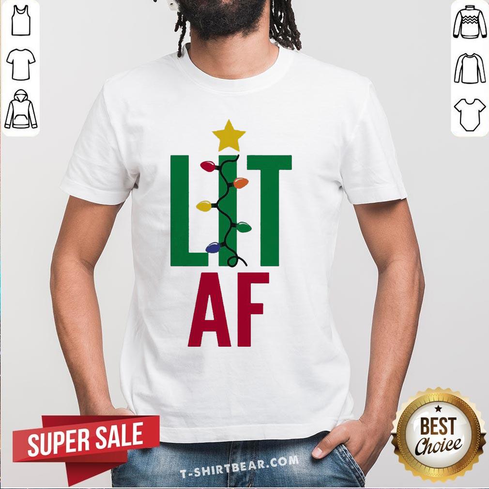 Hot Lit Af Light Christmas Shirt Hot Lit Af Light Christmas Shirt - Design By T-shirtbear.com