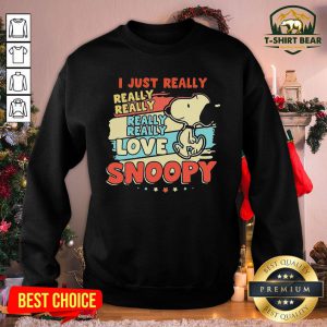 Colorful I Just Really Really Really Really Love Snoopy Sweatshirt - Design By T-shirtbear.com