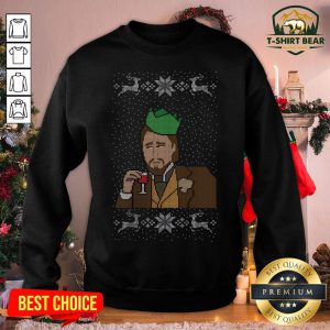 Funny Santa DiCaprio Ugly Christmas Sweatshirt - Design By T-shirtbear.com