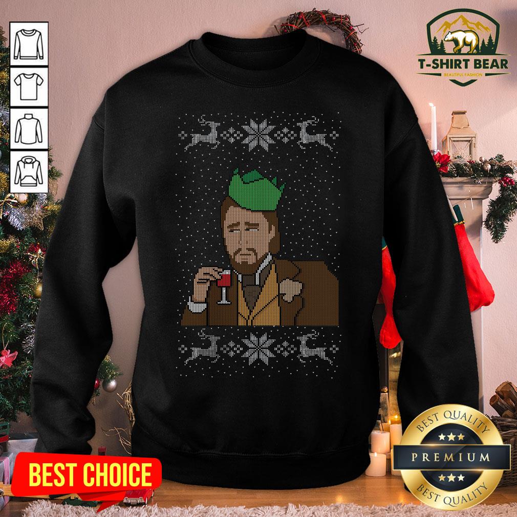 Funny Santa DiCaprio Ugly Christmas Sweatshirt - Design By T-shirtbear.com Funny Santa DiCaprio Ugly Christmas Sweatshirt - Design By T-shirtbear.com