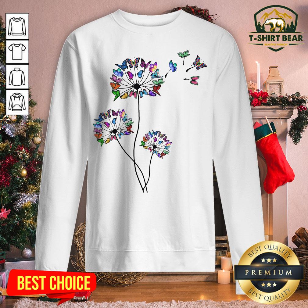 Pretty Butterflies Dandelions Sweatshirt - Design By T-shirtbear.com Pretty Butterflies Dandelions Sweatshirt - Design By T-shirtbear.com