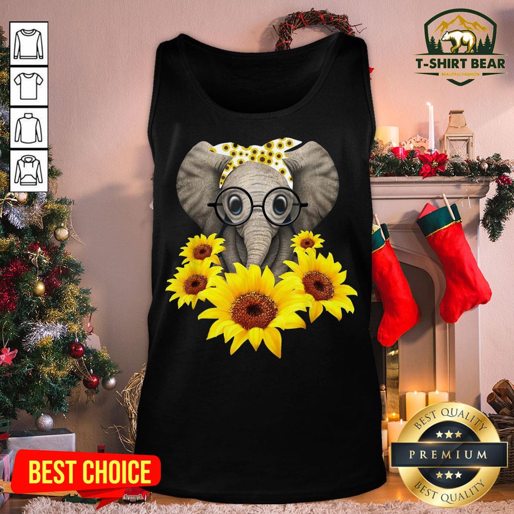 Pretty Elephant Love Sunflower Tank Top - Design By T-shirtbear.com Pretty Elephant Love Sunflower Tank Top - Design By T-shirtbear.com