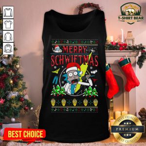 Cool Santa Rick Sanchez Merry Swiftmas Ugly Christmas Tank Top - Design By T-shirtbear.com