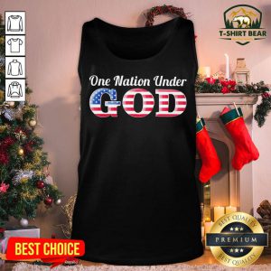 Good One Nation Under God American Flag Tank Top - Design By T-shirtbear.com
