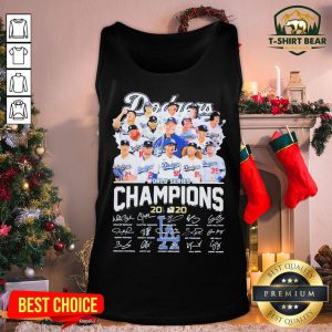 Top Los Angeles Dodgers World Series Champions MLB 2020 Signatures Tank Top - Design By T-shirtbear.com