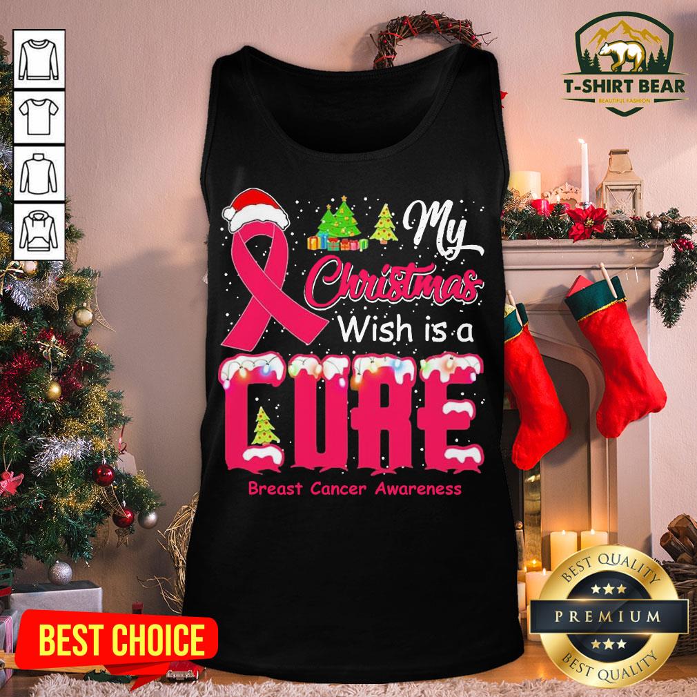 Hot My Christmas Wish Is A Cure Breast Cancer Awareness Tank Top - Design By T-shirtbear.com Hot My Christmas Wish Is A Cure Breast Cancer Awareness Tank Top - Design By T-shirtbear.com