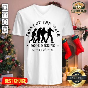 Funny Recon Jacks Apparel Front Of The Stack Door Kicking 1776 V-neck - Design By T-shirtbear.com