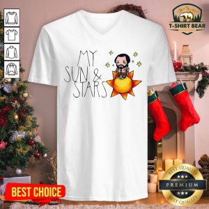 Lovely My Sun And Stars V-neck - Design By T-shirtbear.com