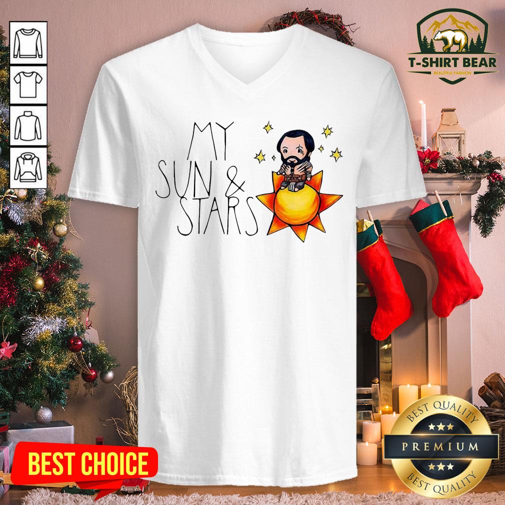 Lovely My Sun And Stars V-neck - Design By T-shirtbear.com Lovely My Sun And Stars V-neck - Design By T-shirtbear.com